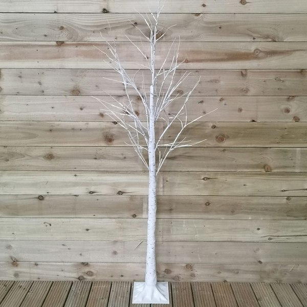 Samuel Alexander 1.8m (6ft) Indoor Outdoor Christmas Lit Birch Tree with 80 Ice White LEDs