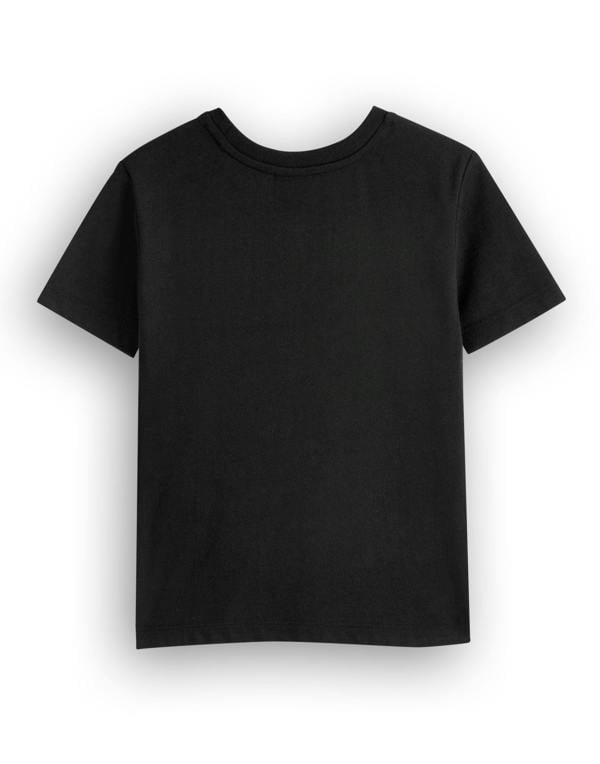 Marvel Boys Black Front Logo and All Over Print Short Sleeved T-Shirt