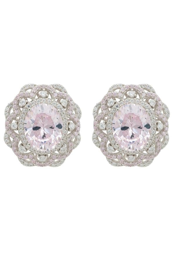 Latelita Palais Stud Earrings Morganite Silver