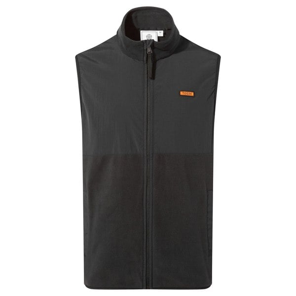 TOG24 Mens Maray Contrast Fleece Gilet - Black/Washed Black