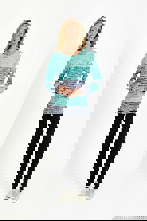 Ottoman Marl Colour Block Jumper