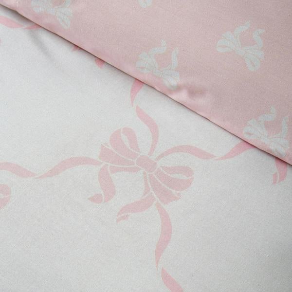 Catherine Lansfield Pretty Bows Reversible Duvet Cover Set Pink