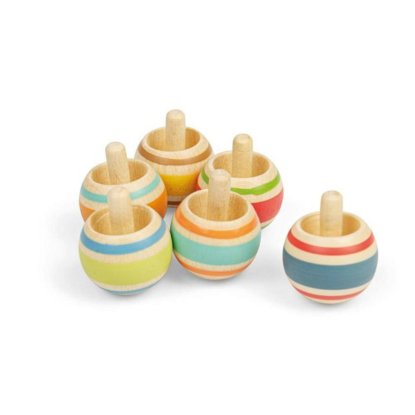 Bigjigs Toys Spinning Tops (Pk 6)