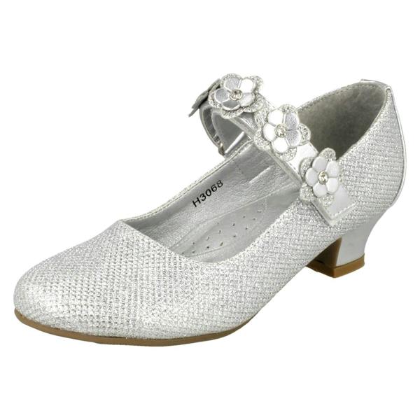 Spot On Girls Spot On Glittery Mid Heel Party Shoes