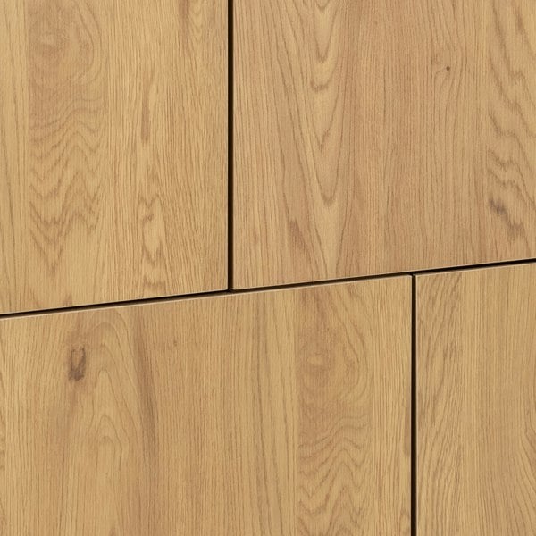 Furniture To Go Seaford 4 Door Sideboard in Black & Oak