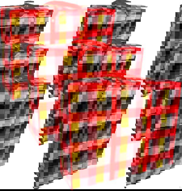 KAV Random Coloured Laundry Shopping Bags - Strong Reusable Waterproof Storage Bag with Zipper & Handle for Travel, Moving, Packing Cloths (50 x 35cm)