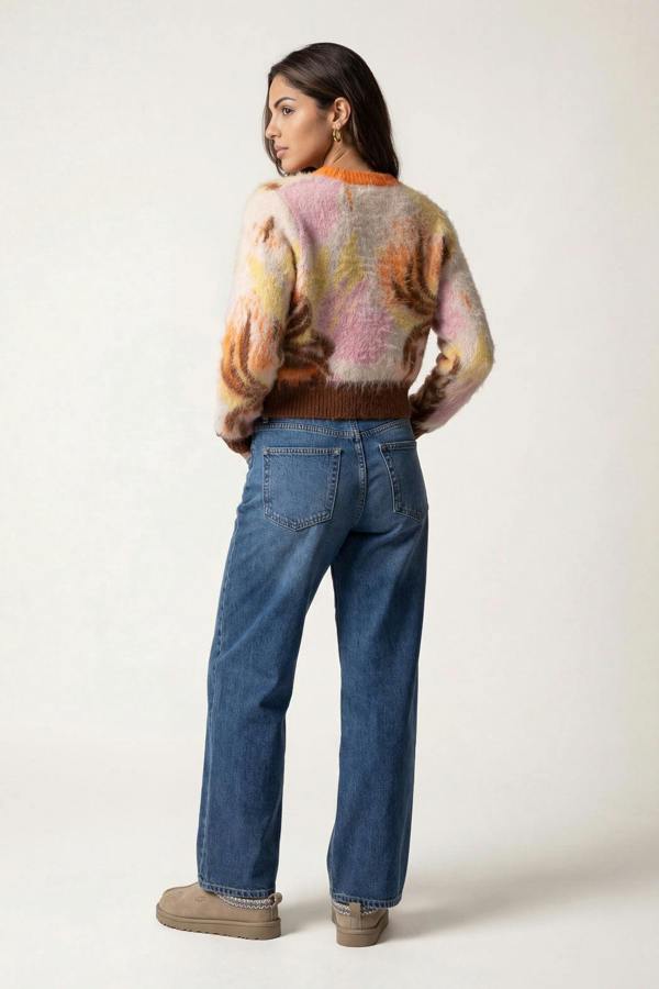 Urban Bliss Abstract Wool-Blend Jumper