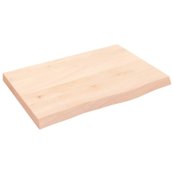 Berkfield Wall Shelf 60x40x4 cm Untreated Solid Wood Oak