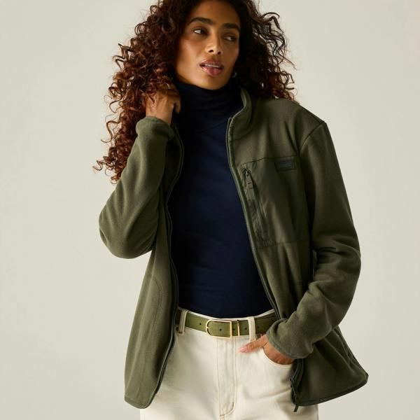 Regatta Womens/Ladies Frankie Full Zip Fleece - Dark Khaki - 