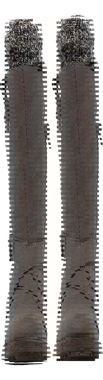 Rocket Dog Telsa Womens Tall Zip Up Mid Calf Biker Buckle Boots