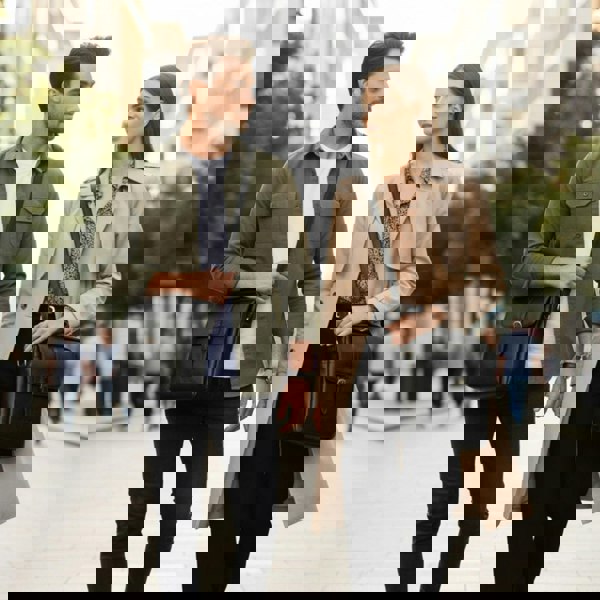 Infinity Leather Ashby - Genuine Leather Crossbody Small Messenger Bag