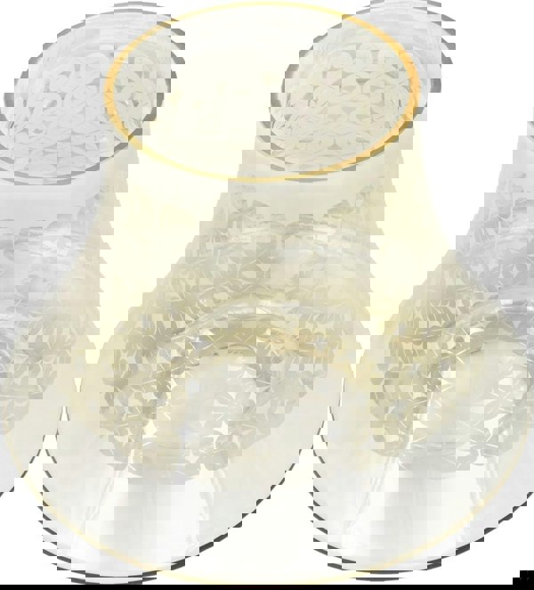 Village Candles Gold Check Candle Jar Shade 16cm