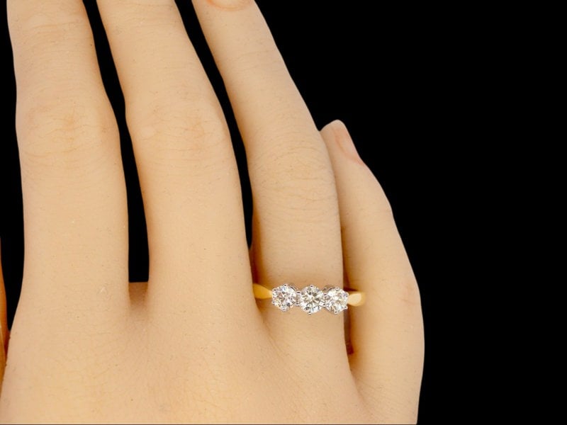 Vintage Tom A modern three stone Diamond Ring