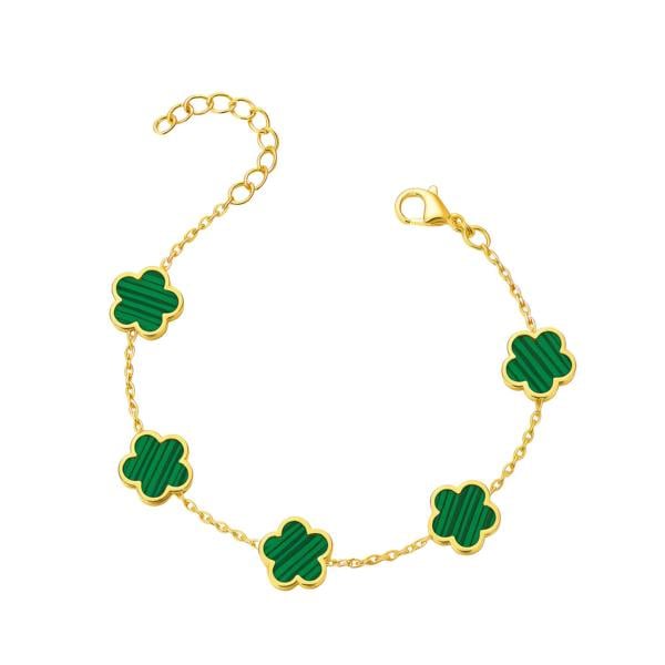 Blair Bracelet - 18K Gold Plated Stainless Steel Clover Bracelet