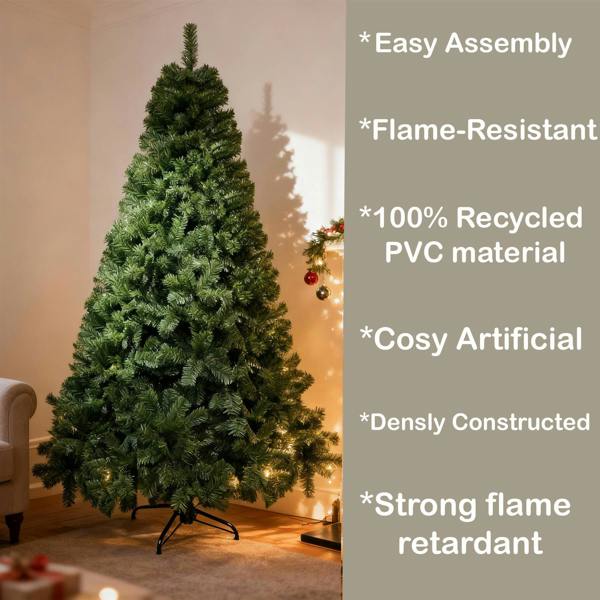 4ft to 12ft Green Alaskan Pine Artificial Christmas Trees with Metal Stand image 5