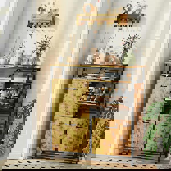 Flip-down Shoe Cabinet