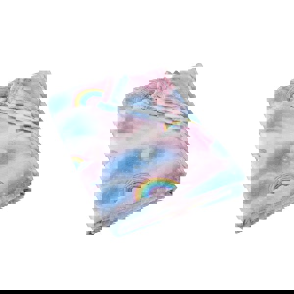 Catherine Lansfield Candy Unicorn Rainbow Cosy Fleece Blanket Throw Pink