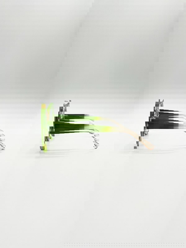 SVNX 2 Tone Angular Sunglasses in Green