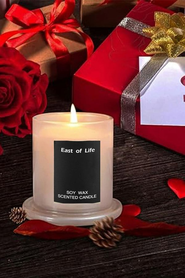 Living and Home Soy Wax Pear & Freesia Scented Jar Candle