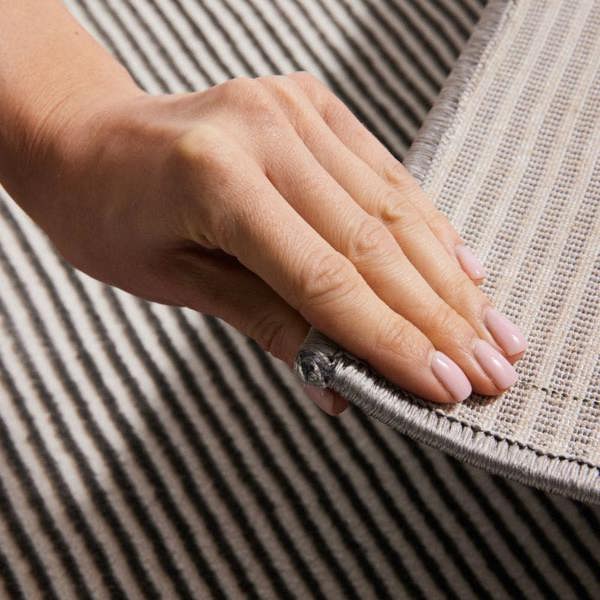 Hanse Home Perles Shortpile Grey Rug Dolomite – Modern Striped