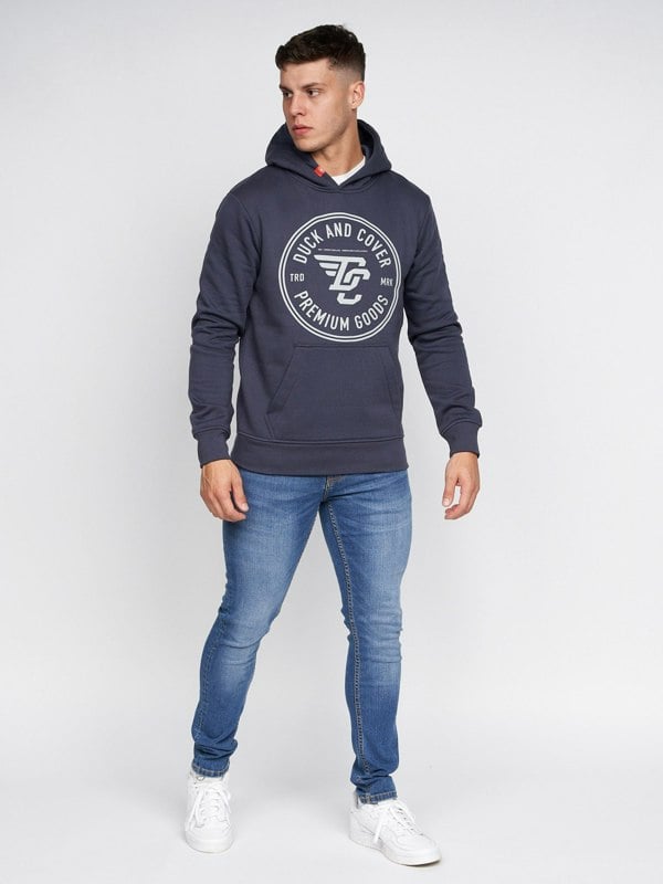 Duck and Cover Addax Hoodie Navy