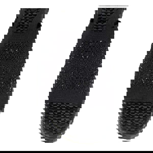 Cipriata Womens/Ladies Eliana Diamante Sliders - Black - 