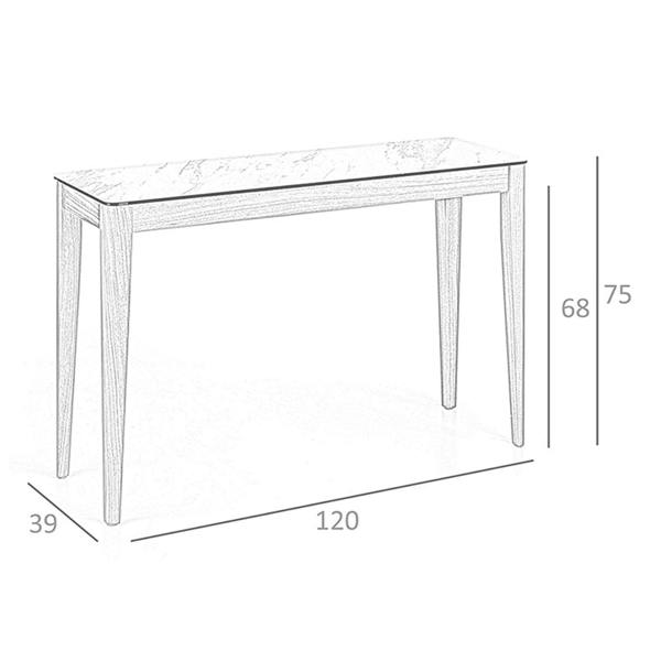 Angel Cerdá Porcelain marble and walnut rectangular console table 3082