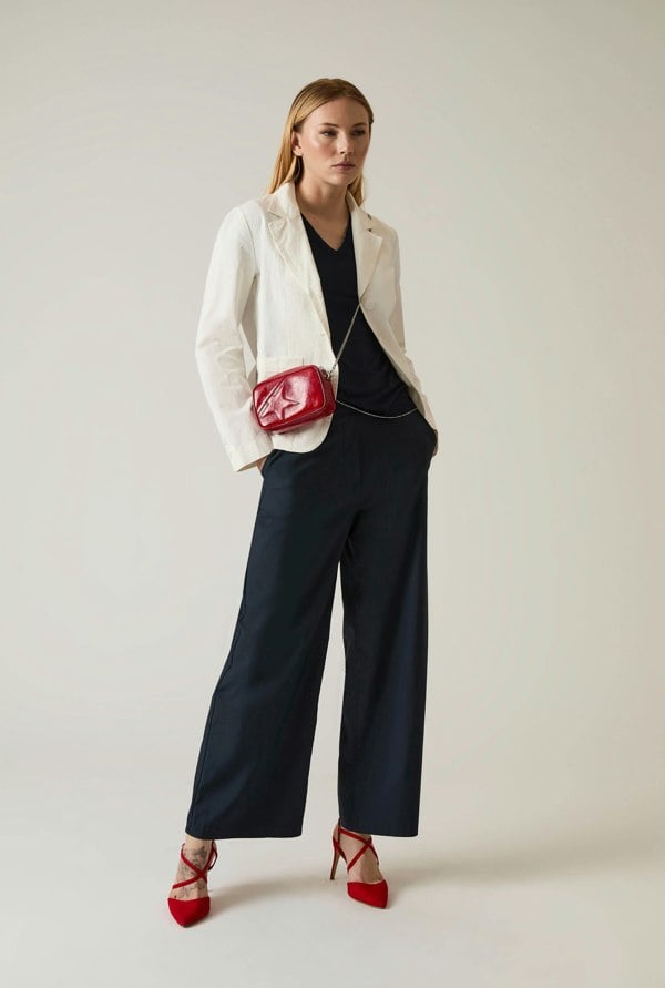 James Lakeland Cotton Navy Trousers