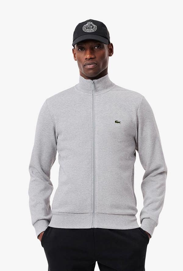 Lacoste Zip-Up High Neck Fleece Sweatshirt