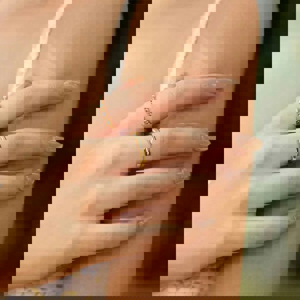 Ania Haie Sunny Sparkler 14ct Gold Plated Multi Stone Beaded Ring R064-05G