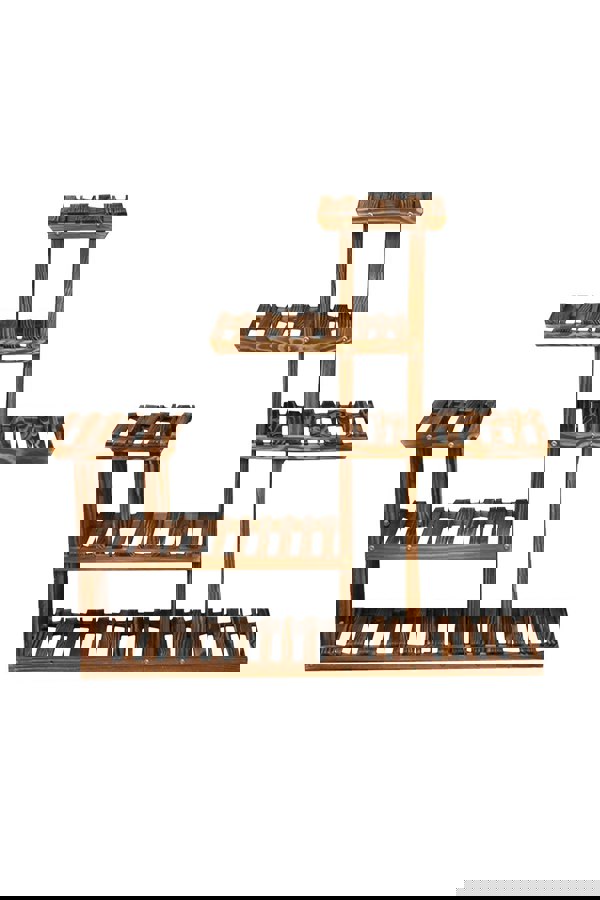 Living and Home Large Multi-Tiered Rustic Wooden Plant Stand Rack