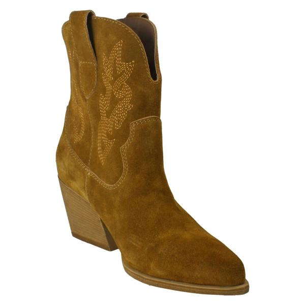 Spot On Ladies Spot On Leather Slip On Cowboy Boots F51248