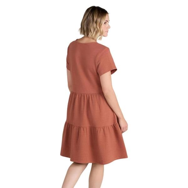 Animal Womens/Ladies Iris Textured Dress - Rust - 