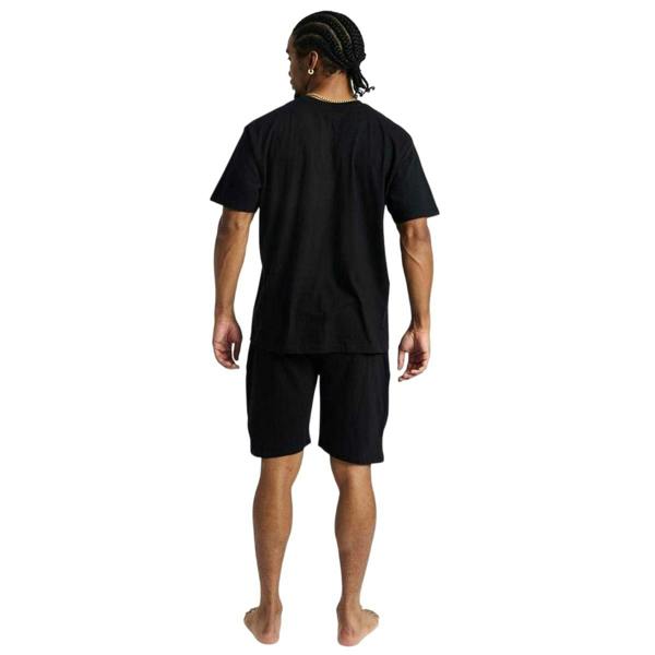 Money Mens Cotton Lounge T-Shirt & Shorts Set - Black - 