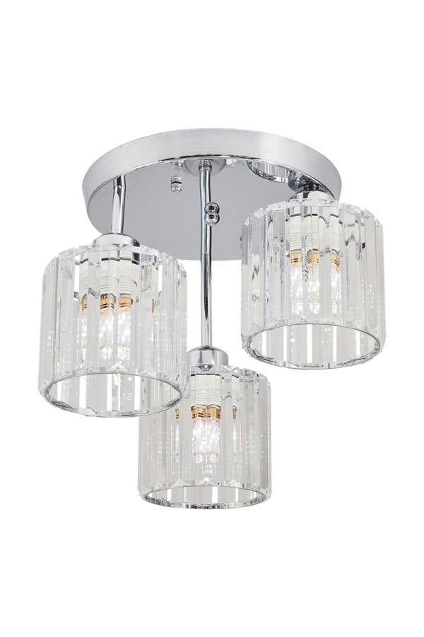 Living and Home 3-Light Crystal Ceiling Light