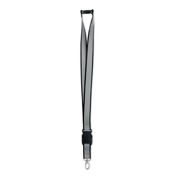 MidOcean Tosee Rainbow RPET Reflective Lanyard - Black - 