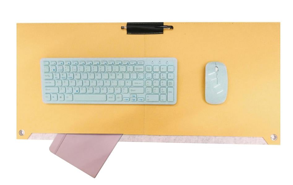 Accuratus Felt Computer Mouse Pad / Laptop Desk Pad & Mouse Mat with Pen & Paper Compartment