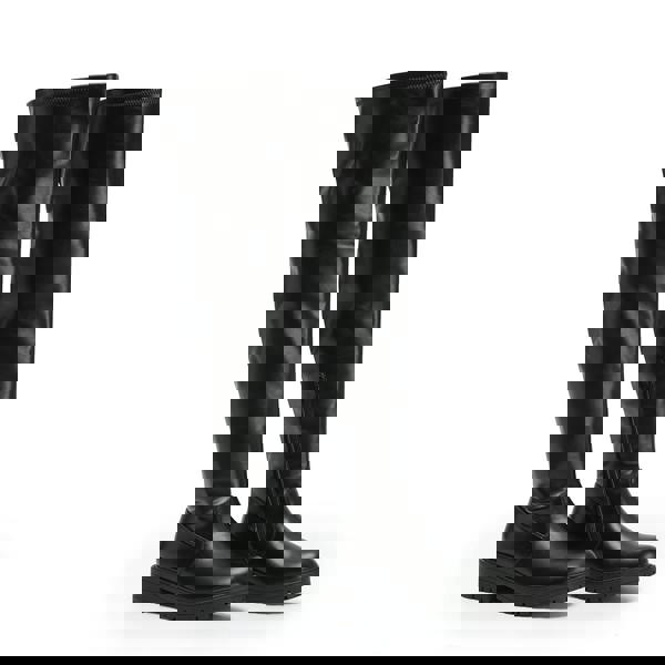 VIVA Dakota: Womens Black Over The Knee High Flat Riding Boots