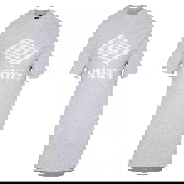 Umbro Mens Team T-Shirt - Grey Marl/White