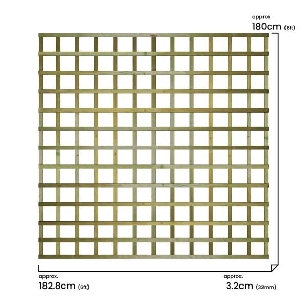 [rackhams variation] trellis flat top standard square [6ft x 1ft - 6ft] 5