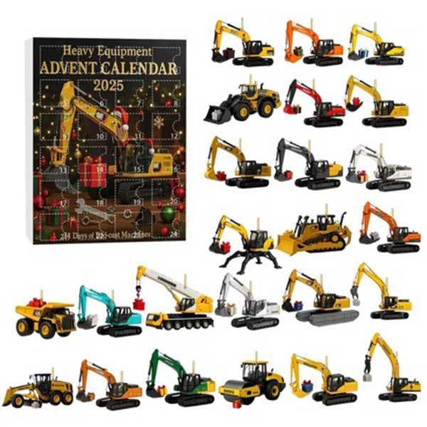 Leaper Christmas-themed Excavator Acrylic Pendant Advent Calendar