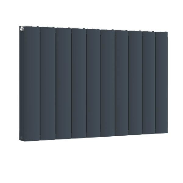 1022mm-x-600mm-Double-Aluminium-Panel-Radiator-in-Anthracite-Grey--Model-Diva--Wall-mounted