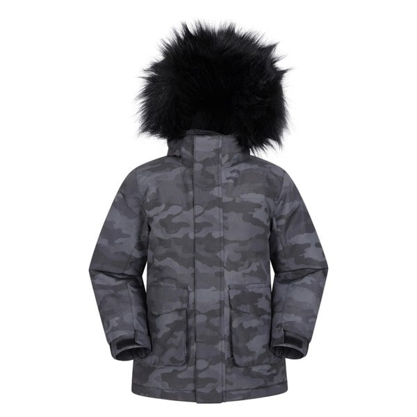 Mountain Warehouse Childrens/Kids Ranger Camouflage Water Resistant Jacket - Grey