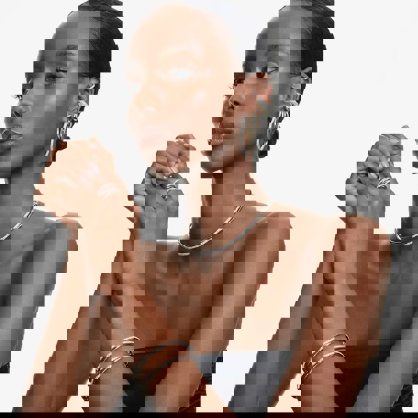 Swarovski Hyperbola Two Colour Mini Half Hoop Earrings 5689718