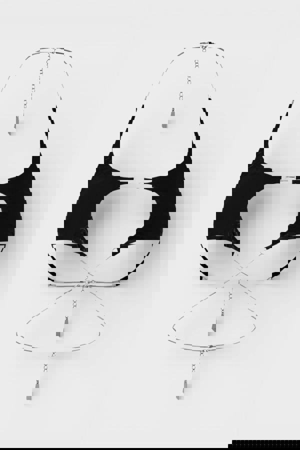 Mugler Star Cutout Bikini Top Black