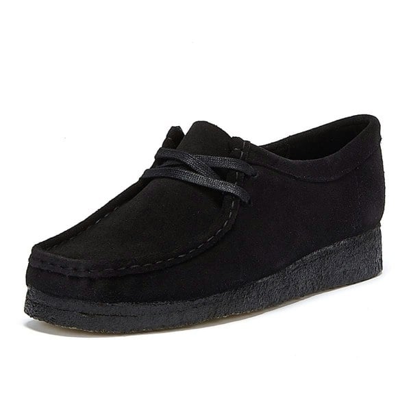 Clarks Originals Wallabee Suede Womens Shoes - Black