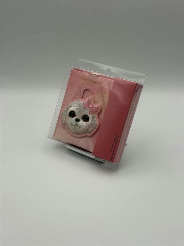 Nimmy Friends Nimmy Big Eye Cute Pet Bischon Fraise Dog  Face Card Sleeve Holder Pink - N-XDY-KT-02-A