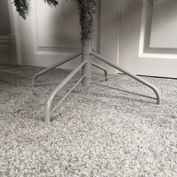 Samuel Alexander Premier 2.4m Silver Glitter Tip Fir Festive Christmas Tree in Grey PVC