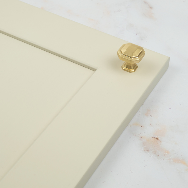Handle & Home Satin Brass Octagonal Cabinet Handles & Coordinating Knob