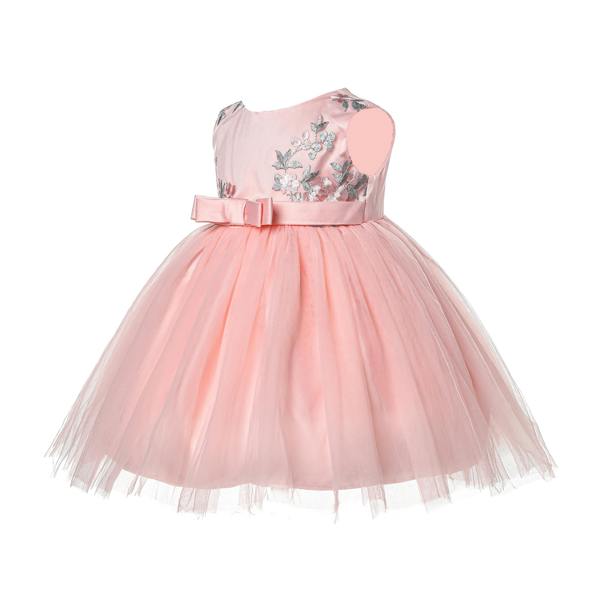 Cinda Embroidered Floral Party Dress